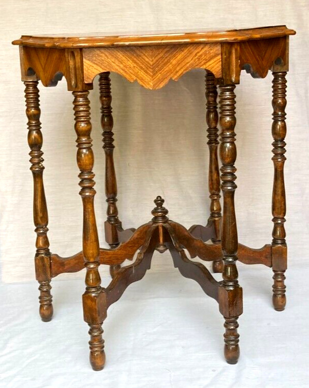 Antique Fancy Victorian Renaissance Revival Table with Carved Details – Rare!!