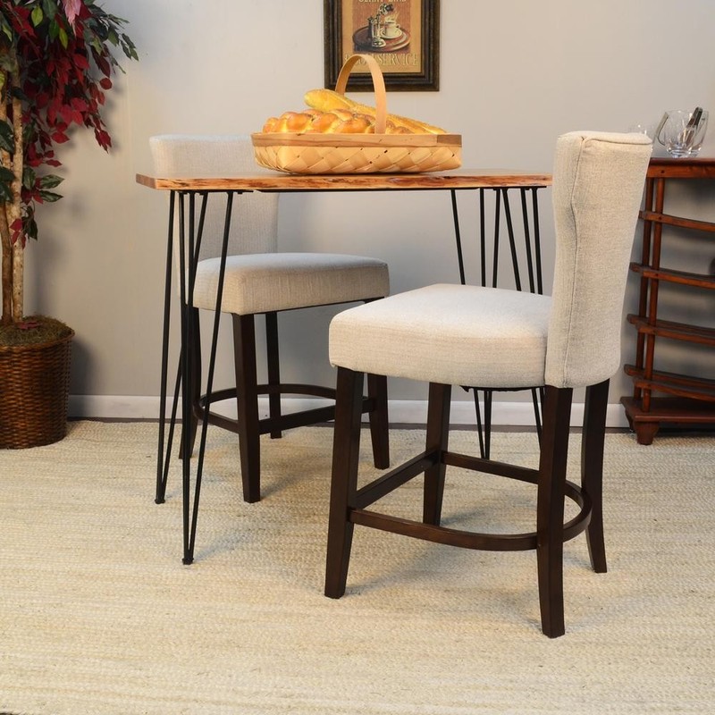 Seti Live Edge Bar Table - Natural Top - Black Base gallery