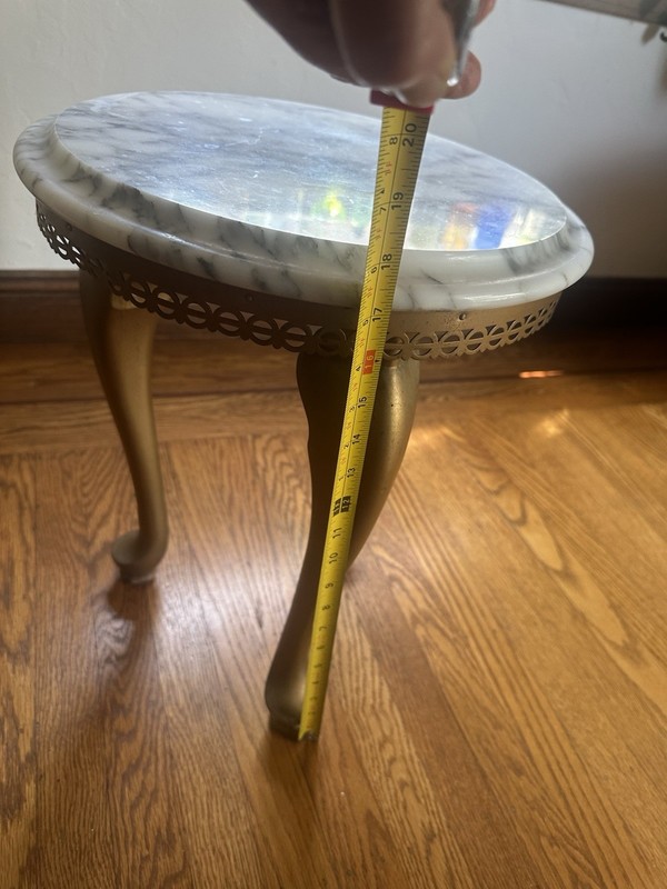 Vintage marble Italian Drinks Table Rococo Style Stamped Made In Italy gallery