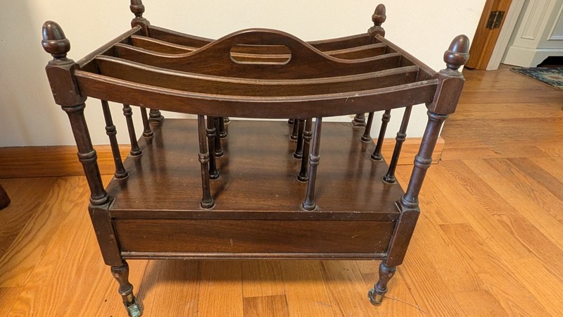 Antique Mahogany Canterbury Rack c. 1900 gallery