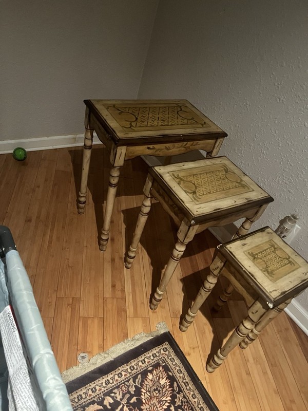 Florentine Vintage Italian Gilded Nesting Tables, Set of 3 gallery