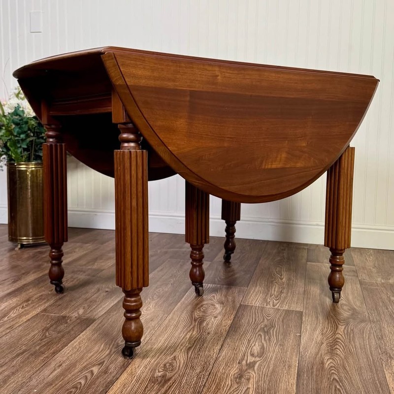 Federal-Style Cherry Extension Drop-Leaf Dining Table - Seats 8–10 gallery