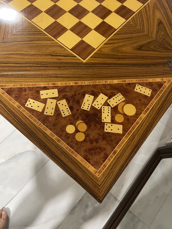 Vintage Colombo Mobili Playing Table Foldable Rose Wood Great Condition 🔥 gallery
