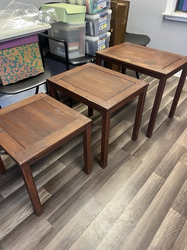 Vintage Set Of Three Nesting Tables