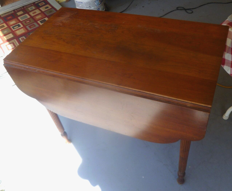 Stickley Cherry Valley dining drop leaf table 2 drawer Antique Mid century