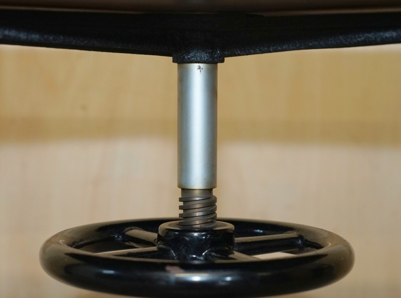 VINTAGE HAMBLIN LONDON LTD HEIGHT ADJUSTABLE OPTICIANS TABLE ON WHEELS gallery