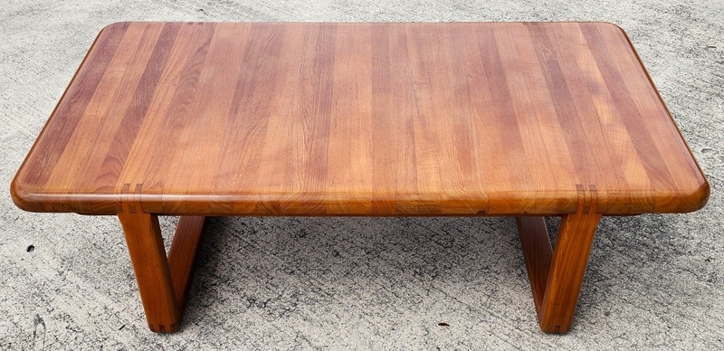 Danish Solid Teak Coffee Table By Niels Bach for Randers Möbel, 1960 gallery