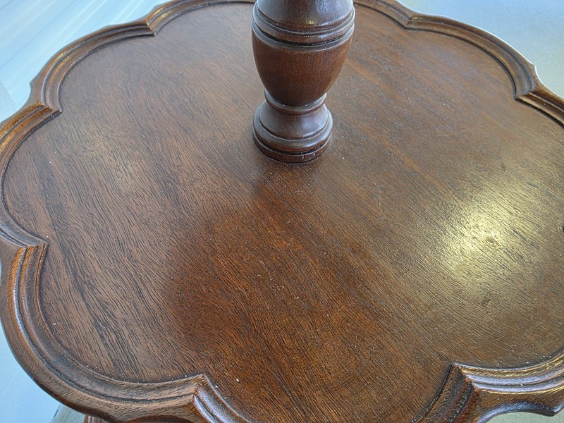 Grand Rapids Mahogany 3-Tier Pie Crust Table Chippendale Dumbwaiter Claw 167 gallery