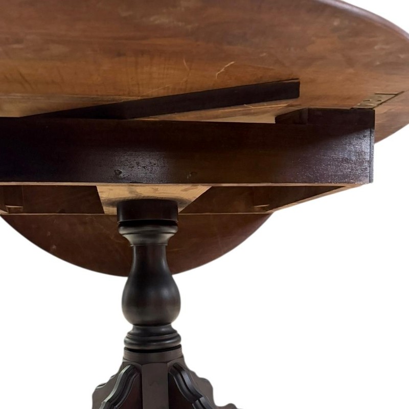 Victorian Walnut Drop Leaf Table with Urn Pedestal –1890s #22517 gallery