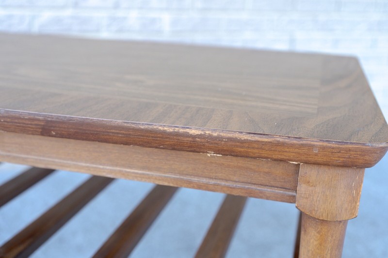 Mid Century Danish Modern Two Tier Slat End Table gallery
