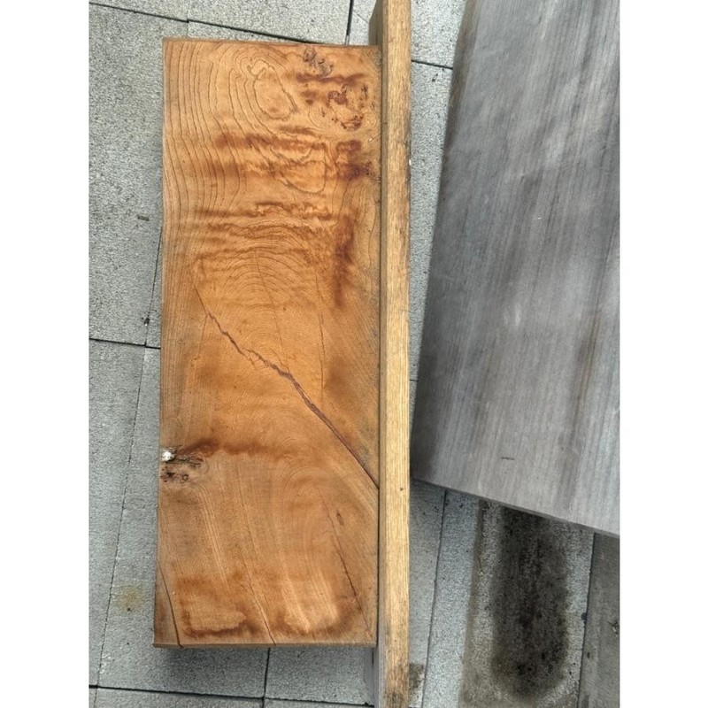 Zelkova Wood Table With Legs Unused Japan 65cm (25.6in) gallery