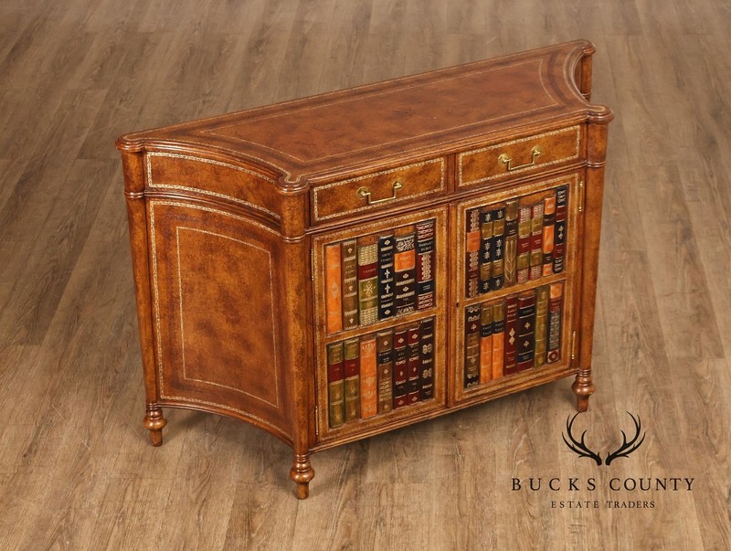 Maitland Smith Leather Wrapped Commode Cabinet gallery