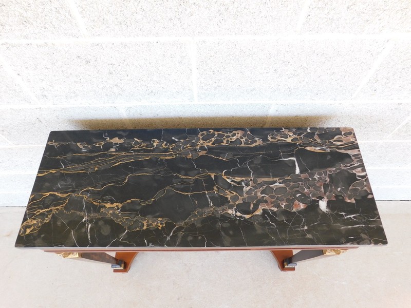 Fine Arts Furniture NeoClassical Regency Revival Marble Top Console Table 32"w gallery
