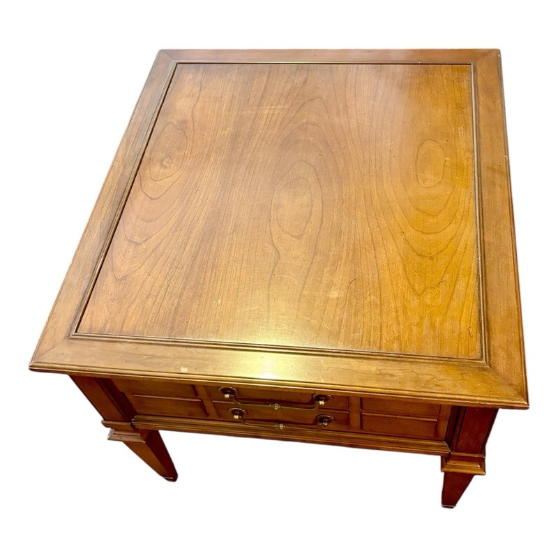 1960 Antique Mid Century Modern HEKMAN Large Nightstand 2 Drawers End Side Table gallery