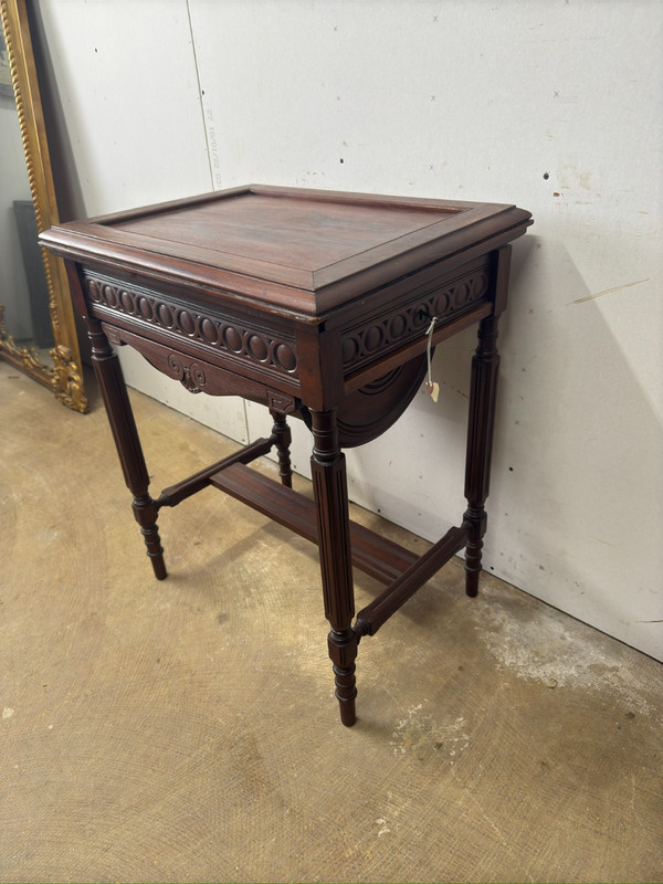 antique mahogany aesthetic period victorian eastlake sewing stand table project gallery