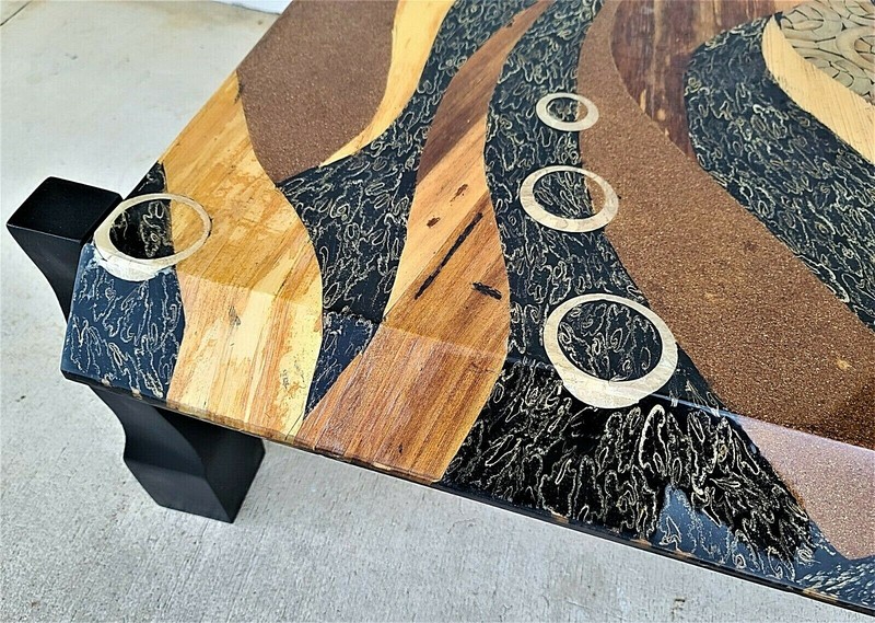Contemporary MARQUIS OF BEVERLY HILLS Lacquered Organic Collage Coffee Table gallery