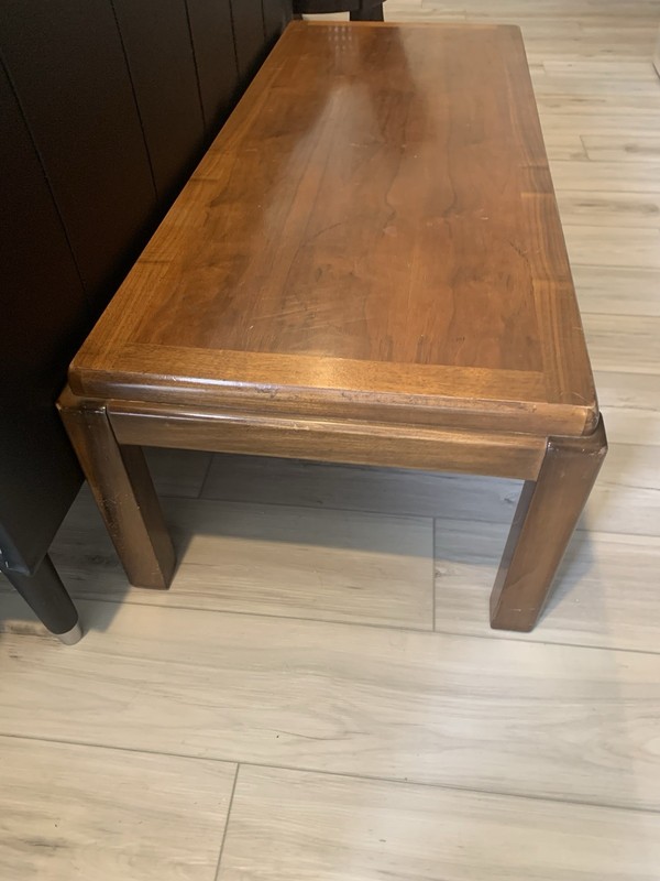 Vintage Lane Mid Century Modern Rectangular Walnut Wood Coffee Table 49 In Long gallery