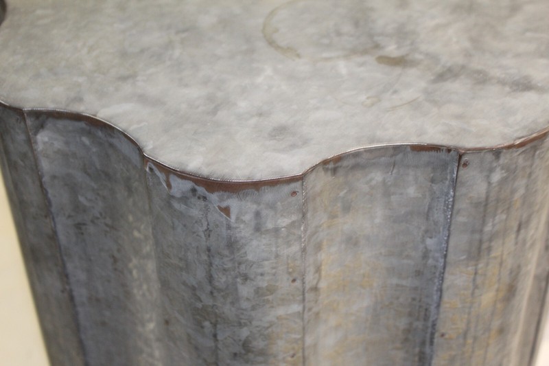 Custom Galvanized side table Style, Dickenson gallery
