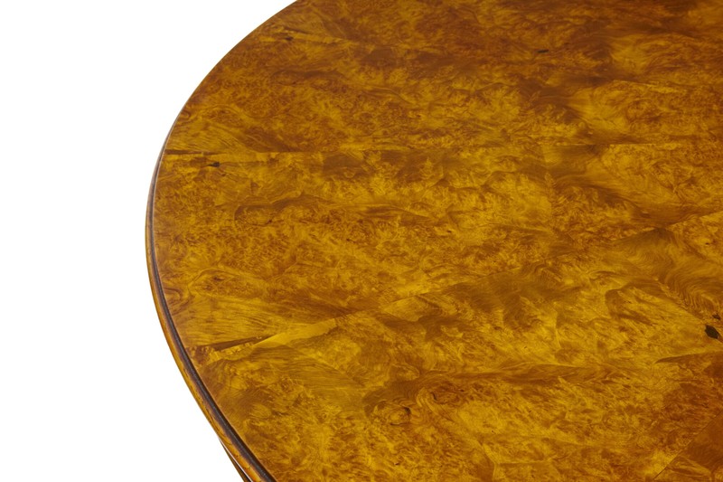 ENGLISH MADE CARVED WALNUT JUPE DINING TABLE gallery