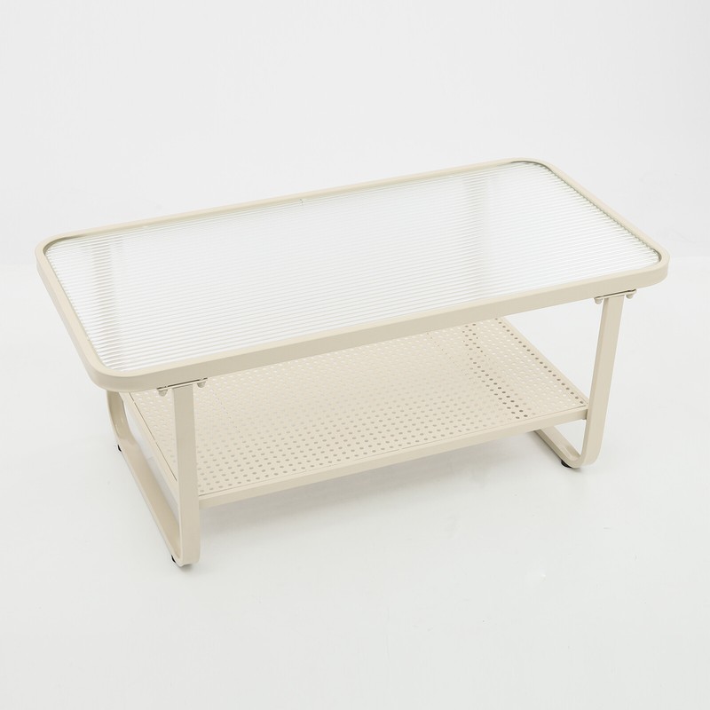 Coffee Table for Living Room, 2 Tiers Rectangle Coffee Table 39.3*19.68*16.53in gallery