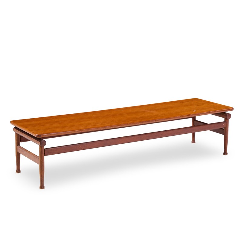Kai Lyngfeldt-Larsen for Søborg Møbelfabrik Danish Teak Bench Coffee Table