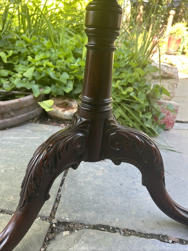 Antique Piecrust Table Eagle Clay Ball Feet Fine Arts Furniture Original Tag 23” gallery