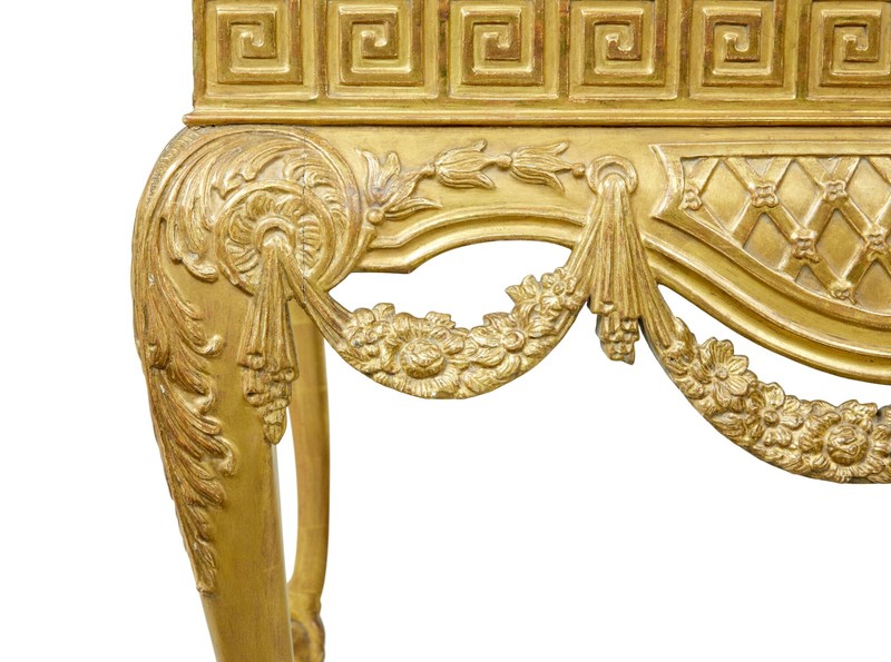 19TH CENTURY GEORGE II INFLUENCED MARBLE TOP CENTER TABLE gallery