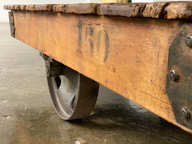 Antique Railroad Factory Cart Coffee Table gallery