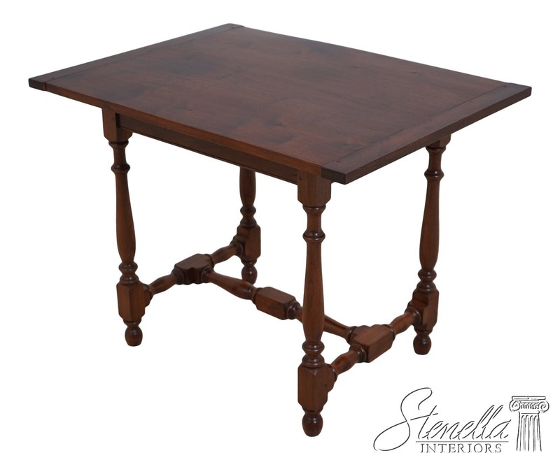 L67138: Bench Made Walnut Country Style Tavern Table