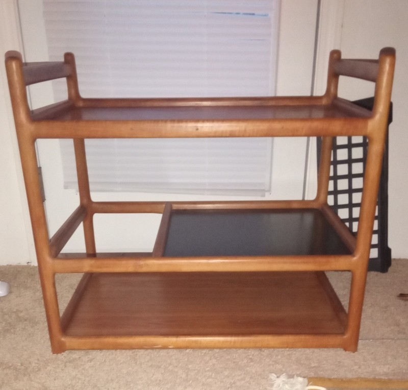 Vintage Mid Century Danish Modern Teak Wood TV Stand By Silkborg Denmark