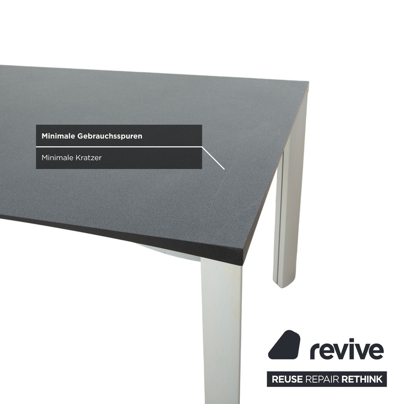 Rosenthal Dining Table Dark Gray Silver Legs 180 X 90 Cm gallery