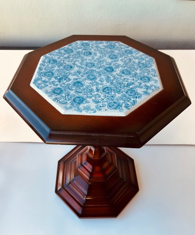 Bombay Company Vintage Pedestal Accent Table With Ceramic Top gallery