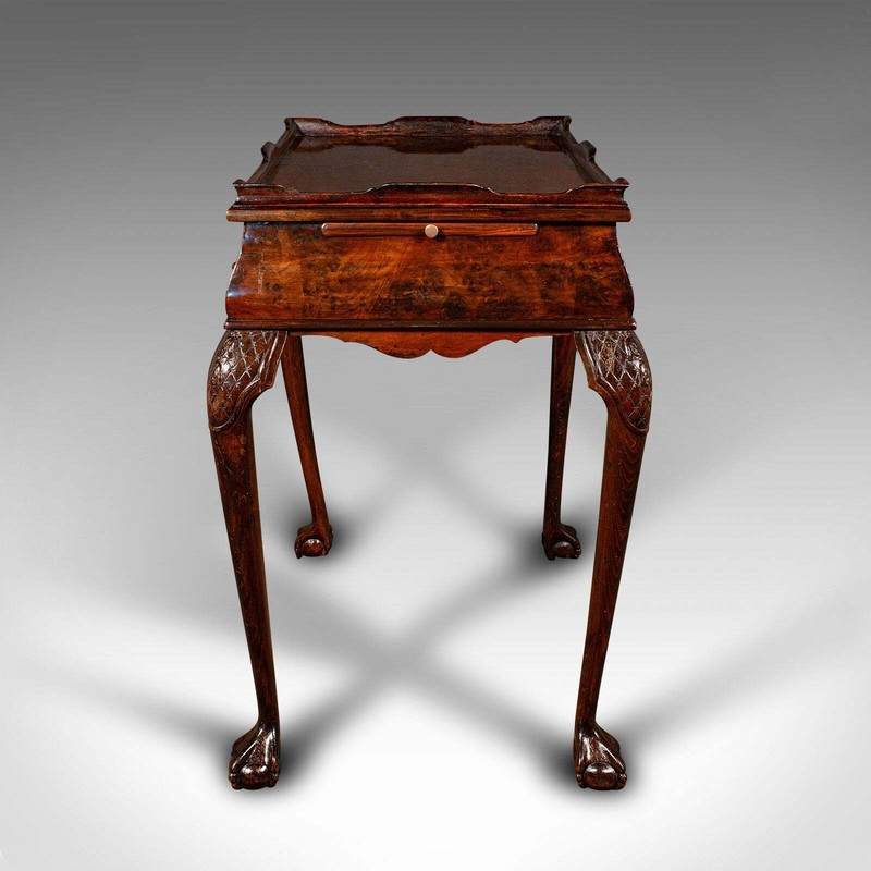 Antique Silver Display Table, English, Walnut, Georgian Revival, Late Victorian gallery