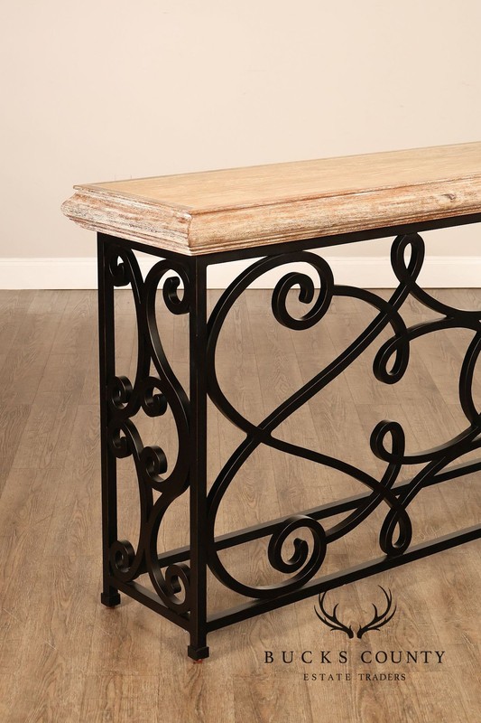 Jonathan Charles Artisan Collection Wrought Iron Console gallery
