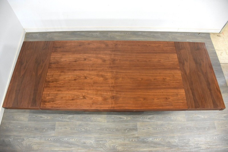 Refinished Walnut and Chrome Dining Table gallery