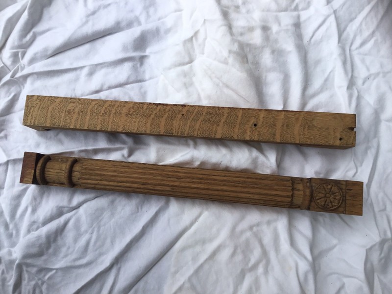 2 Antique American Oak Pillars 19 1/4”By 2 1/2” gallery