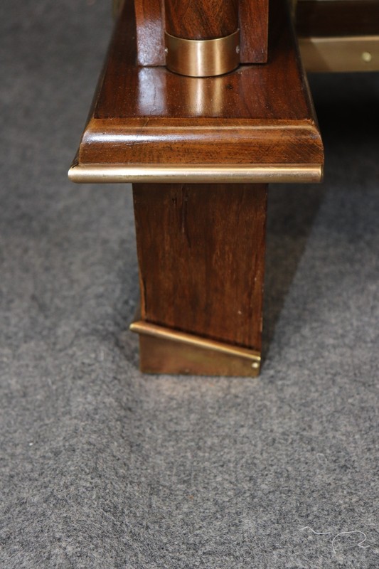 French Art Deco Bronze Mounted Dining Table Attributed to Jules Leleu gallery