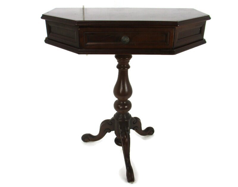 Hallway Telephone Side Occasional Table Edwardian Style Vintage Mid Century Gor