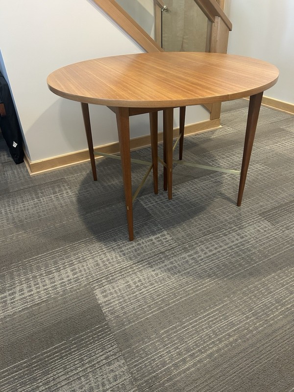 Calvin Paul McCobb Extendable Mahogany Dining Table Brass Mid-Century Modern