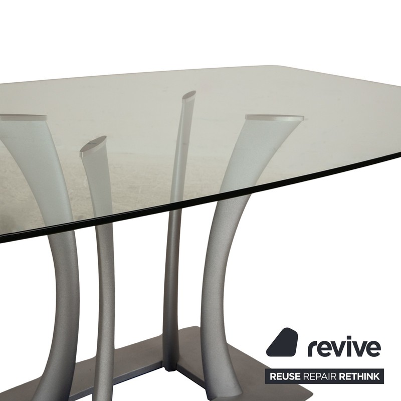 Rolf Benz Glass Dining Table Silver 180 X 90 X 74 Cm gallery