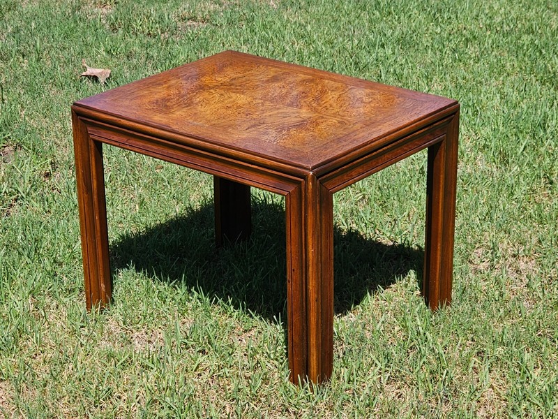 Altavista Lane Burled Walnut Rustic End Side Table 1950’s