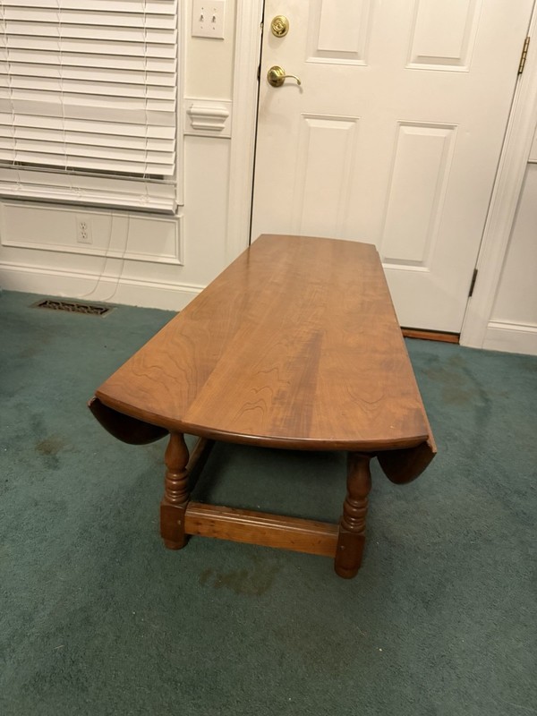 Vintage Stickley Cherry Double Gate Leg Drop leaf Coffee Table Wood Side Table gallery