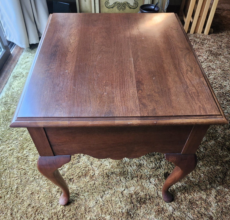 Jamestown Sterling Queen Anne side table with drawer gallery