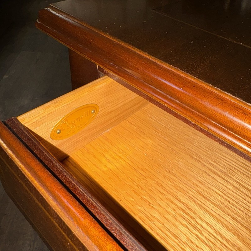 Vintage Councill Craftsmen Inlaid & Banded Mahogany Side Table with Drawer gallery