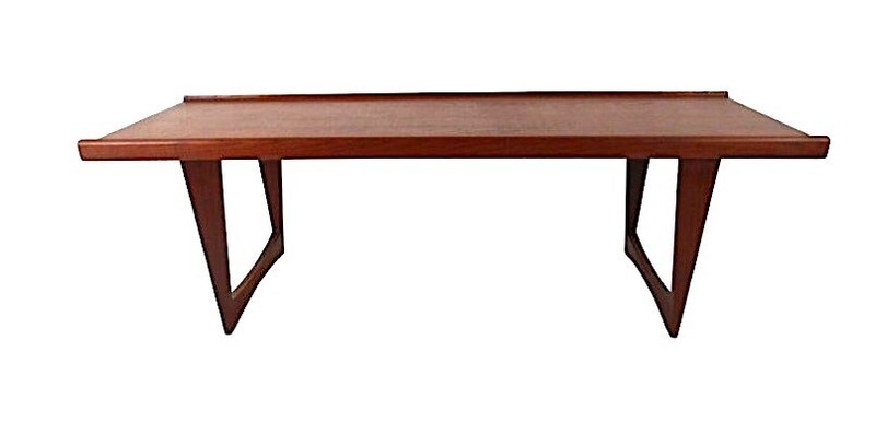 Peter Løvig Nielsen Teak Coffee Table with Sled Legs