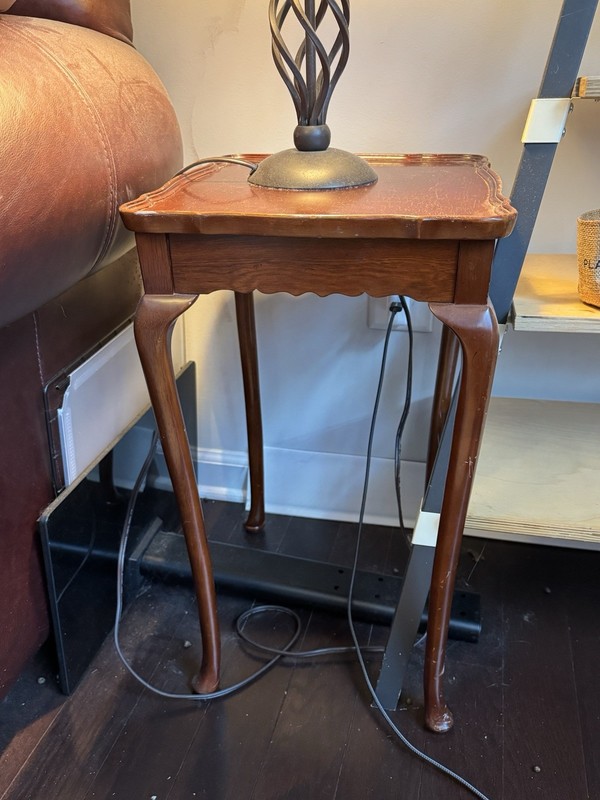 Vintage Bombay Company End Table Side Table Cherry Wood Mid Century gallery
