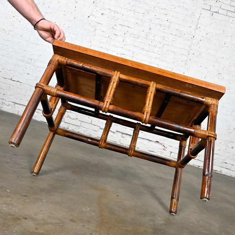 Rattan Campaign Ficks Reed Far Horizons Coffee Table w/Tile Top by John Wisner gallery