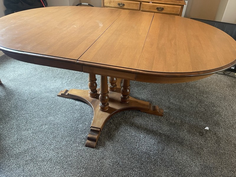 Tell City Solid Hard Rock Maple 70″ Pedestal Table- #48 Andover