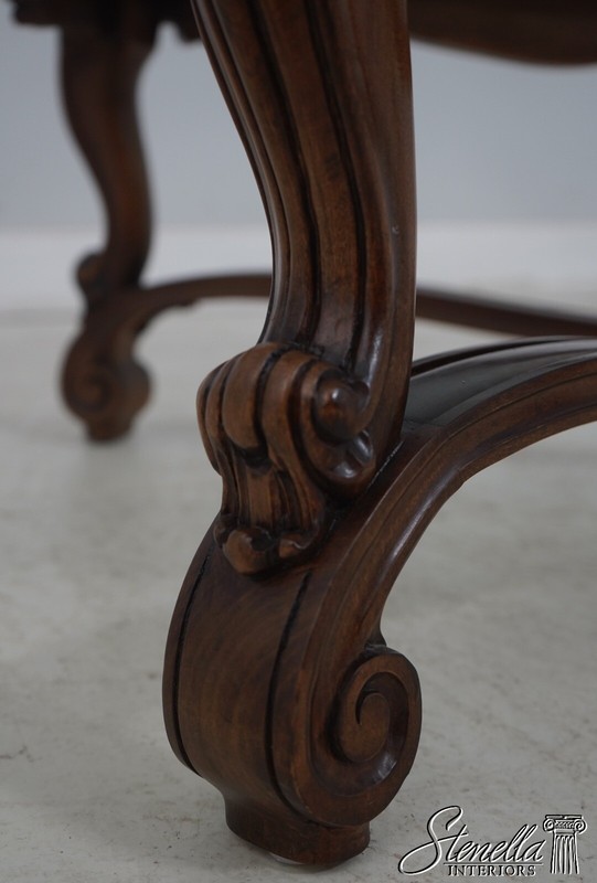 L64623EC: KARGES French Style Walnut Glass Top Coffee Table gallery