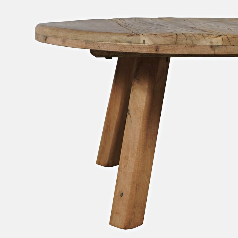 Reclamation 36" Round Rustic Reclaimed Solid Wood Coffee Table gallery